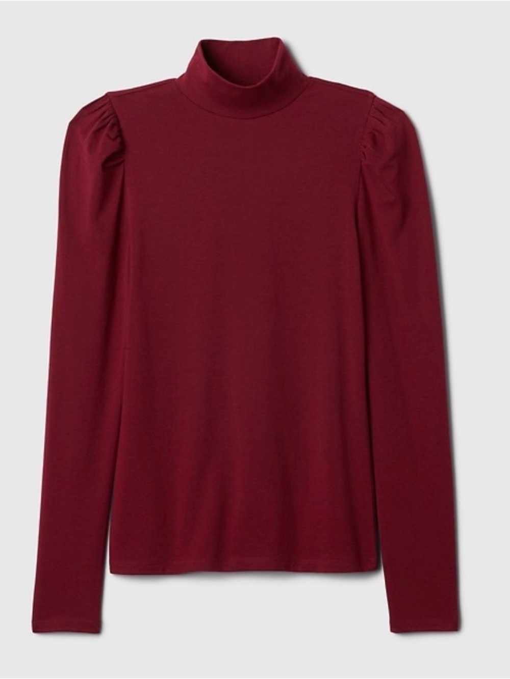 NWT GAP Mockneck Long-Sleeve Top in Burgandy Size Small - Picture 4 of 13